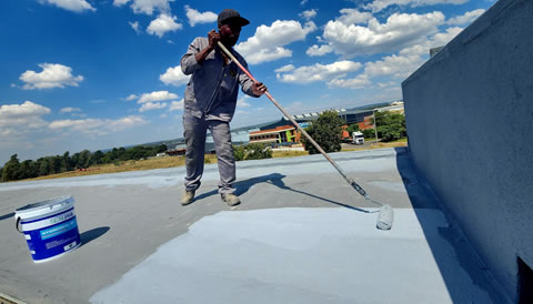 Concrete flat roof waterproofing