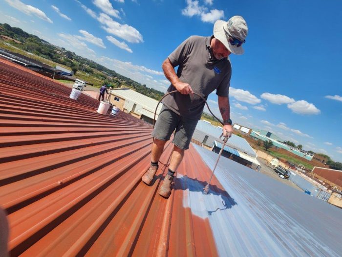 Industrial Metal Roof Painting 9