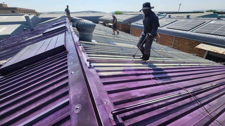 Purple Prime on Factory Roof Purple Prime on Factory Roof