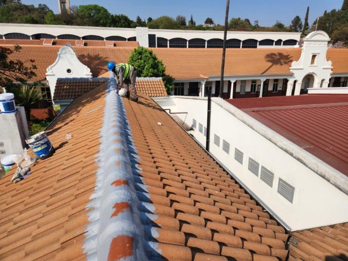Zuid Afrikaans Hospital Roof Ridge Waterproofing 7