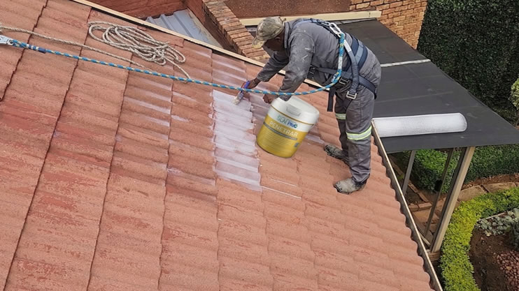 Concrete Tile Roof Primer Before Painting