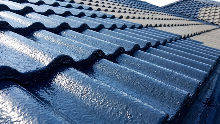 Liquid Rubberised Roof Coating on Concrete Tile Roofs