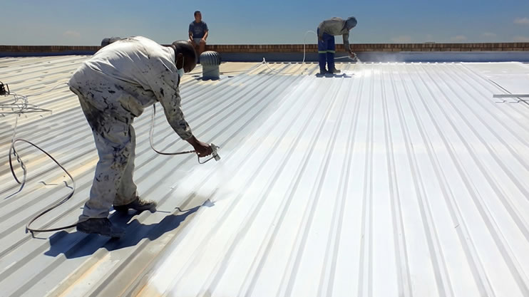 Liquid Rubberised Roof Coating on Metal Roofs