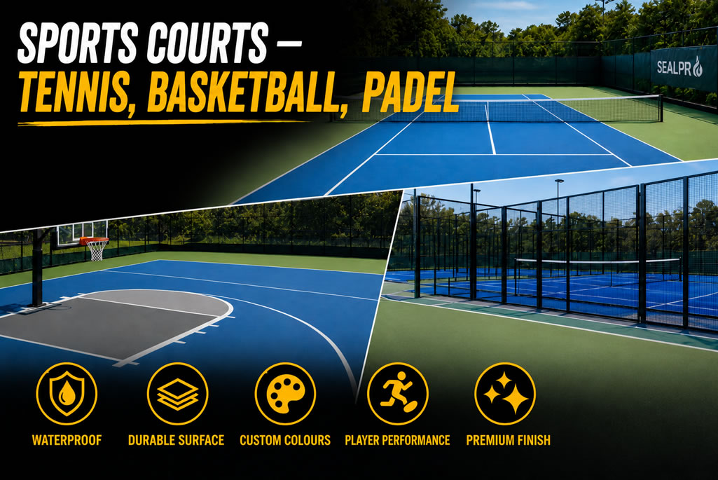 GripGuard Sports Courts — Tennis, Basketball, Padel