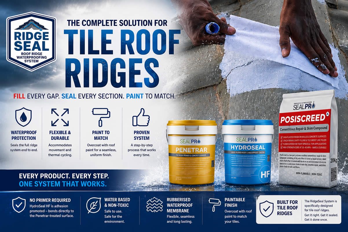 Tile Roof RidgeSeal waterproofing system Tile Roof RidgeSeal waterproofing system